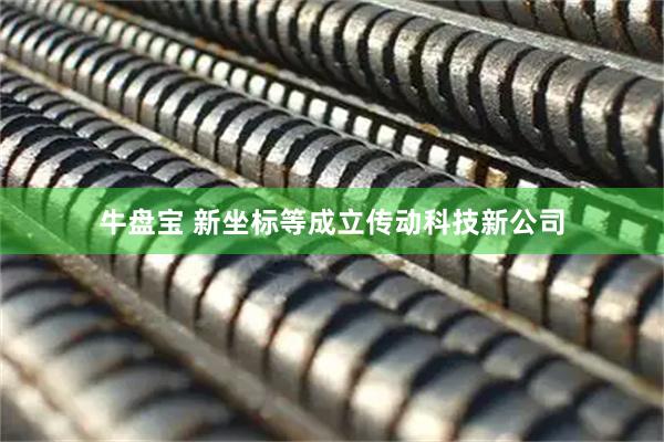 牛盘宝 新坐标等成立传动科技新公司